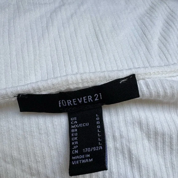 Forever 21 Cream Long Sleeve Fitted Bodysuit - Picture 6 of 6